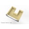 Castello Usa Nile 60" Wall Mounted Gray Vanity With White Top And Chrome Handles CB-MC-60G-CHR-2053-WH - alternate 5